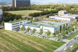 A visualization of the new building complex.