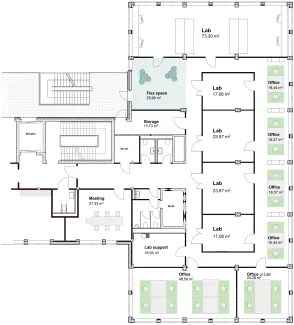 Layout of the officespace